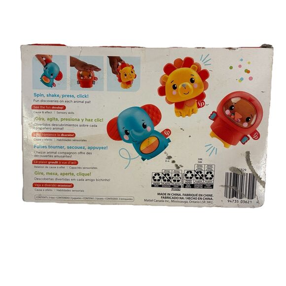 Fisher Price Busy Buddies Gift Set. Spin, Shake, Press, Click 3 Individual Toys - Picture 3 of 6